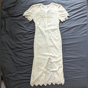 Denise Elle Beaded Sequined Vintage Dress